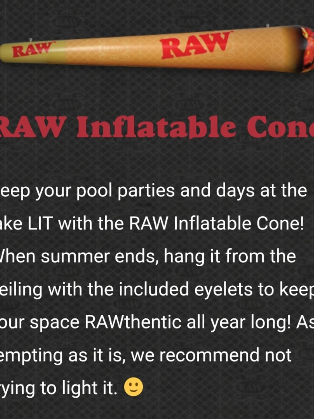 4ft Raw Cone inflatable